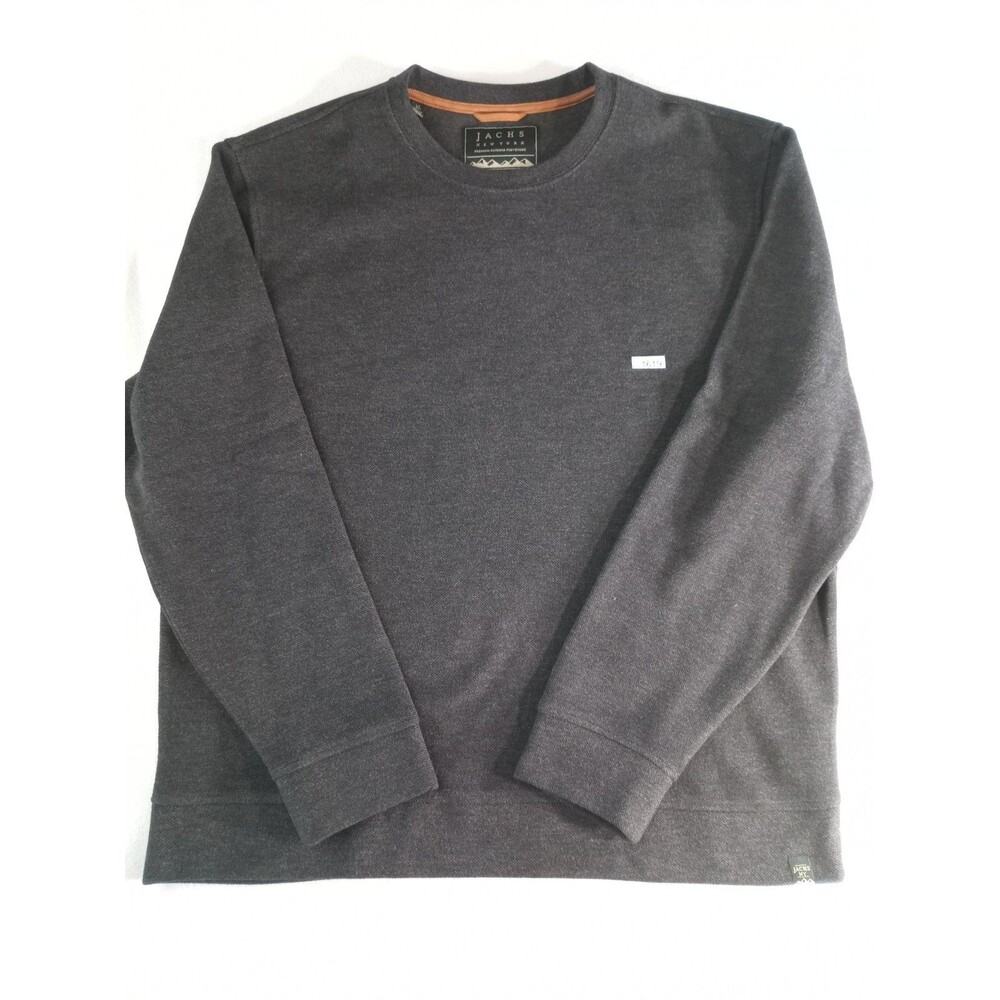 Jachs New York Mens XL Crewneck Sweatshirt Charcoal Gray Pullover Casual